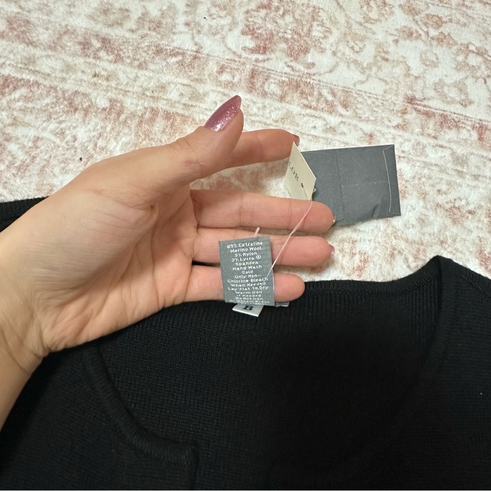 NWT Ann Taylor Merino Wool Crystal Cardigan - Picture 7 of 14